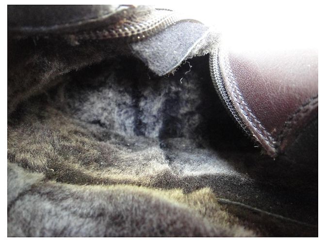 Botas Paraboot Lycia de cuero y shearling Marrón oscuro - vista 9
