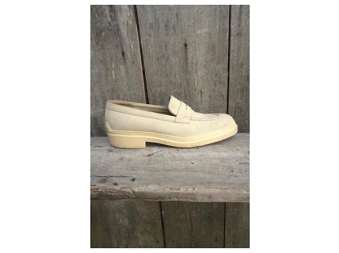 Mocassini Tod's in pelle crema - vista 10