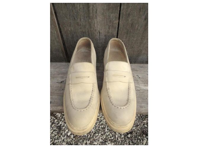 Mocassini Tod's in pelle crema - vista 4