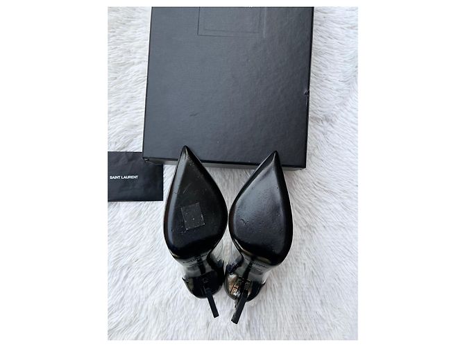 Saint Laurent Opyum Décolleté in PVC e Vernice Nero - vista 11