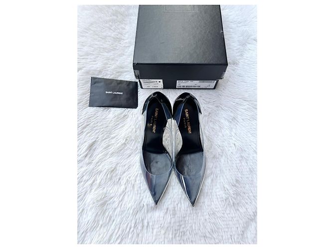 Saint Laurent Opyum Décolleté in PVC e Vernice Nero - vista 15