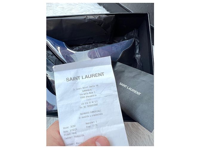 Saint Laurent Opyum Décolleté in PVC e Vernice Nero - vista 19