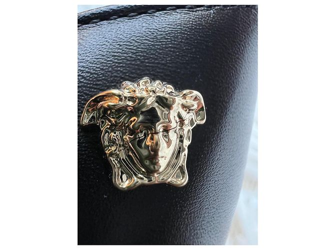 Décolleté Versace Medusa in pelle nera Nero - vista 10