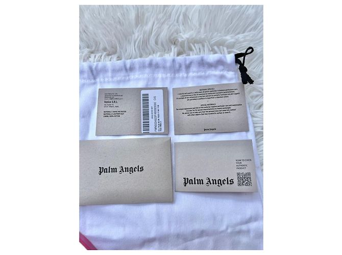 Palm Angels Borsa a tracolla rosa in nylon con palma - vista 5