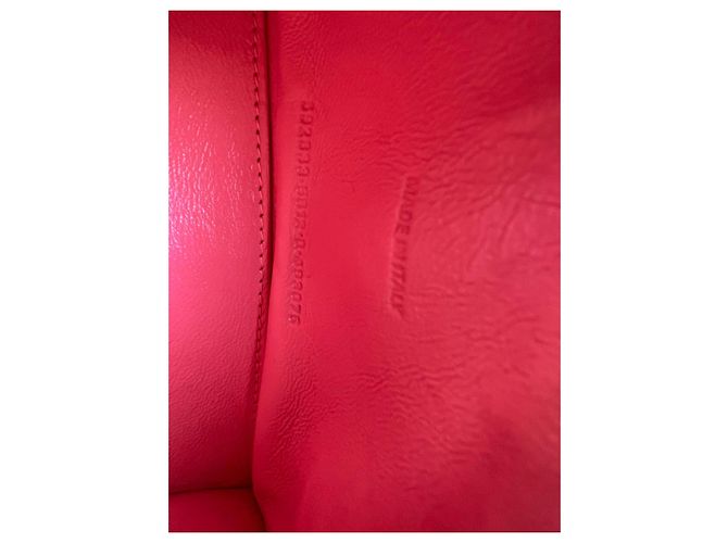 Balenciaga Hourglass XS Monogram Rosa Bianco - vista 13