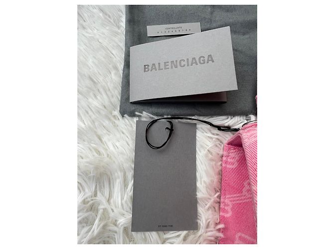 Balenciaga Hourglass XS Monogram Rosa Bianco - vista 15