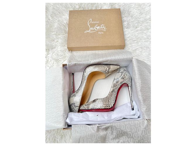 Christian Louboutin Python Leder Pumps Python drucken Metallisch - Ansicht 10