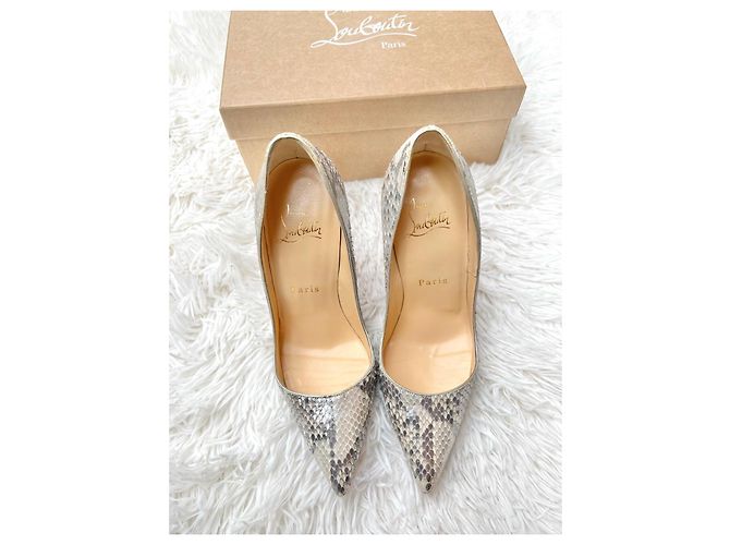 Christian Louboutin Python Leder Pumps Python drucken Metallisch - Ansicht 3