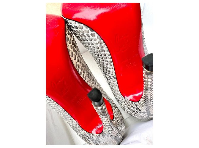 Christian Louboutin Python Leder Pumps Python drucken Metallisch - Ansicht 5