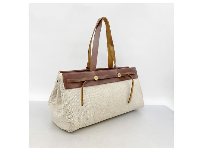 Hermès Hermes Herbag Cabas MM Tote Bag Marrone - vista 2