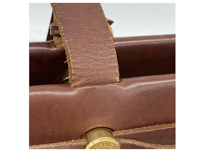 Hermès Hermes Herbag Cabas MM Tote Bag Marrone - vista 9