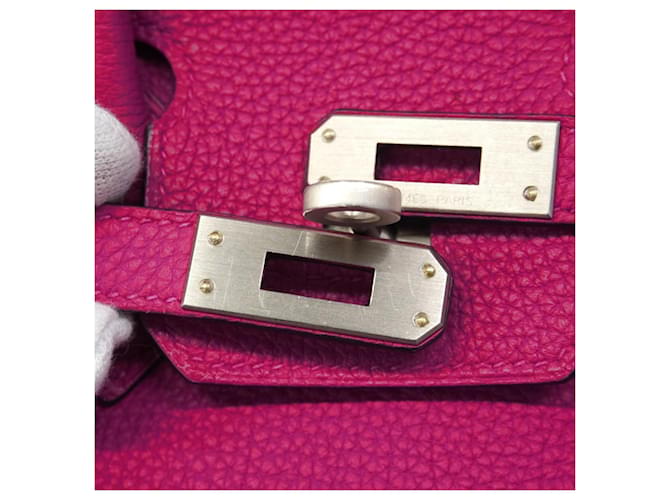 Hermès Borsa Hermes Birkin 25 Blu Porpora - vista 10
