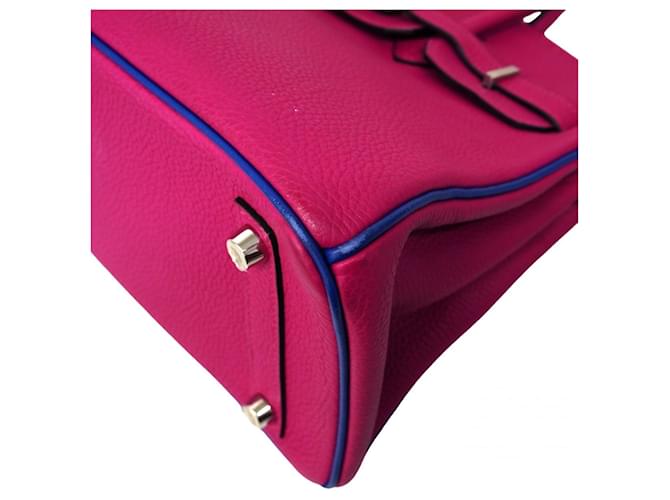 Hermès Borsa Hermes Birkin 25 Blu Porpora - vista 11