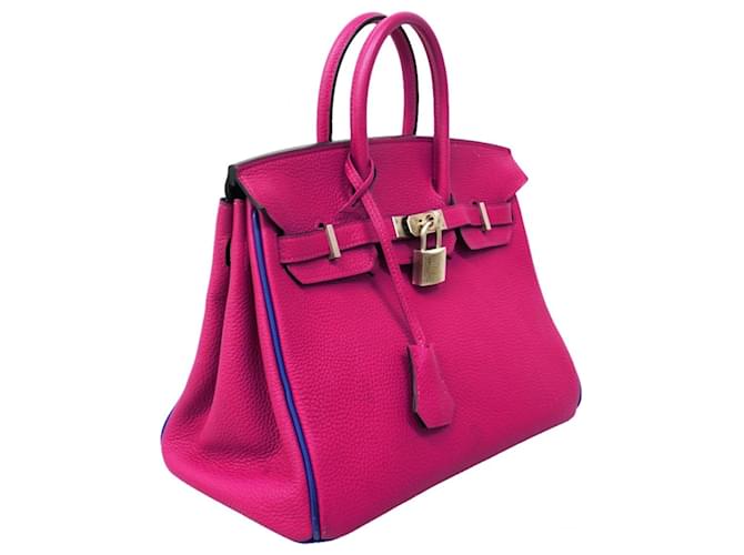 Hermès Borsa Hermes Birkin 25 Blu Porpora - vista 2