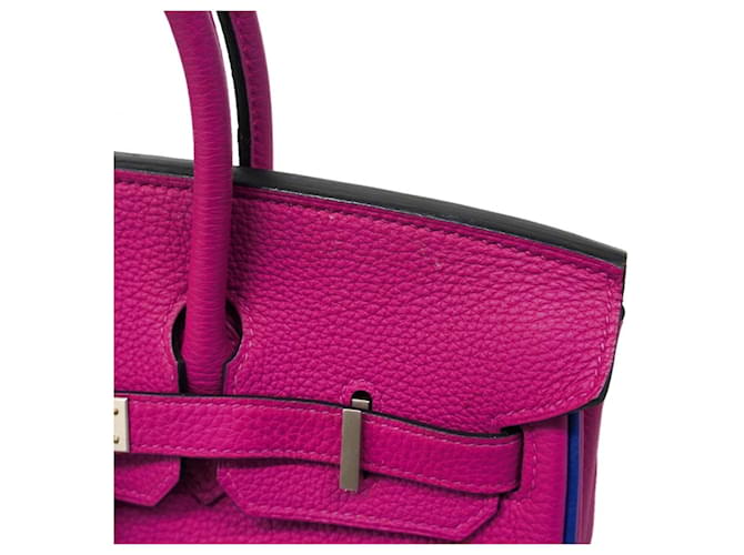 Hermès Borsa Hermes Birkin 25 Blu Porpora - vista 7