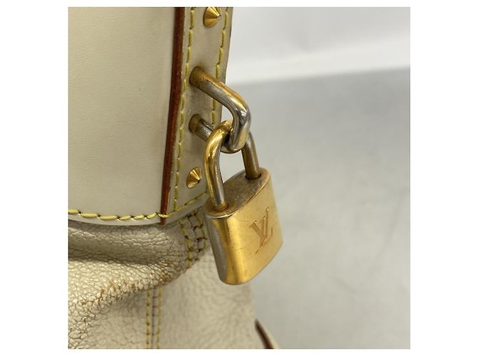 Borsa Louis Vuitton Suhali Lockit MM Bianco - vista 10