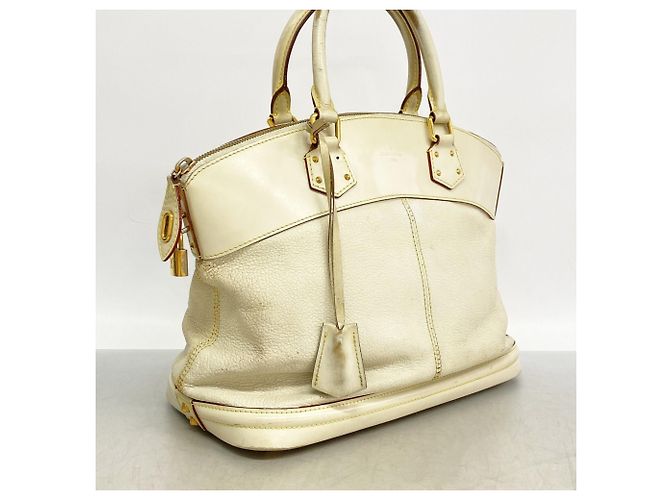 Borsa Louis Vuitton Suhali Lockit MM Bianco - vista 2