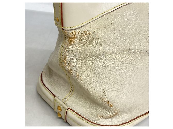 Borsa Louis Vuitton Suhali Lockit MM Bianco - vista 7