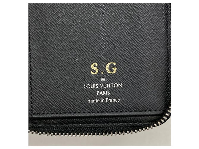 Portafoglio lungo Louis Vuitton Monogram Eclipse Brazza Nero - vista 4