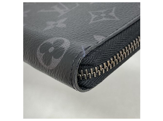 Portafoglio lungo Louis Vuitton Monogram Eclipse Brazza Nero - vista 5