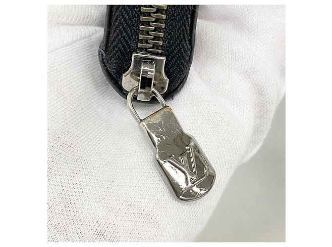 Portafoglio lungo Louis Vuitton Monogram Eclipse Brazza Nero - vista 7