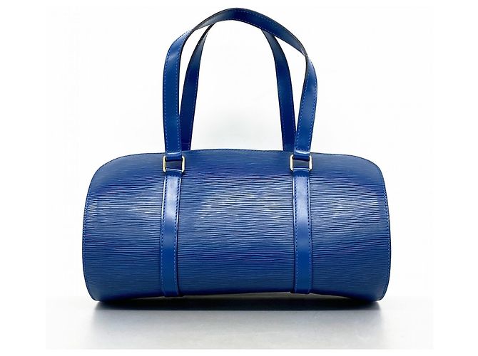 Borsa Louis Vuitton Epi Soufflot M52225 Blu - vista 12