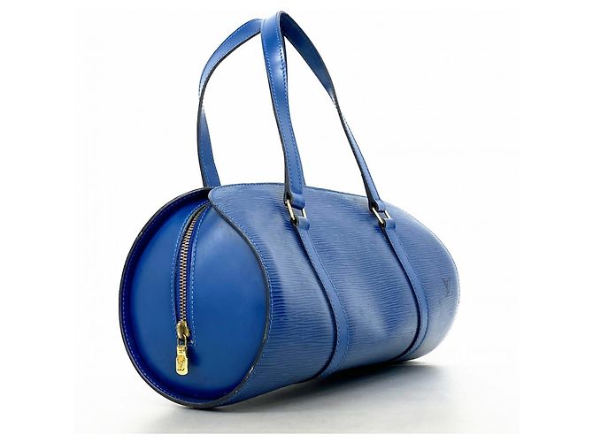 Borsa Louis Vuitton Epi Soufflot M52225 Blu - vista 2