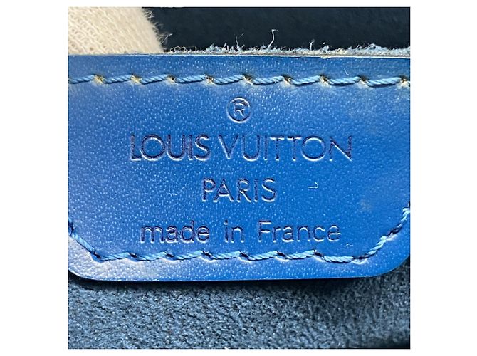 Borsa Louis Vuitton Epi Soufflot M52225 Blu - vista 5
