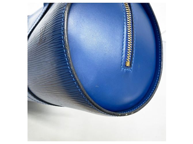 Borsa Louis Vuitton Epi Soufflot M52225 Blu - vista 6