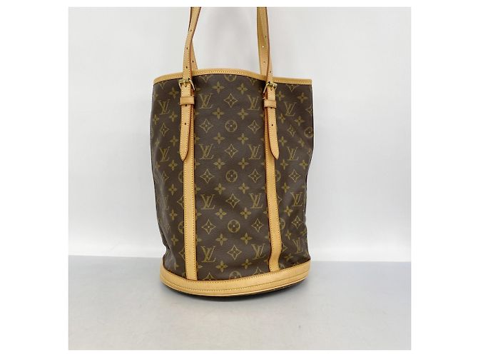 Borsa Tote Louis Vuitton Monogram Bucket GM Marrone - vista 10