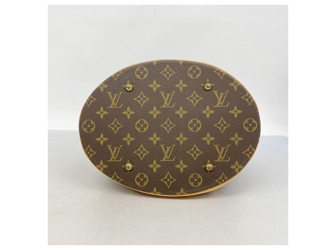 Borsa Tote Louis Vuitton Monogram Bucket GM Marrone - vista 3