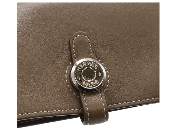 Hermès Portallaves y tarjetero Hermes Dogon Gris Gris pardo - vista 5