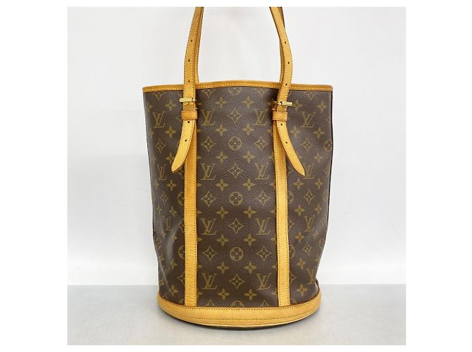 Borsa Tote Louis Vuitton Monogram Bucket GM Marrone - vista 12
