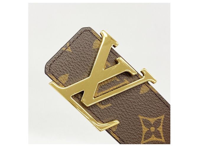 Cintura reversibile Louis Vuitton Monogram LV Initials Marrone Nero - vista 3