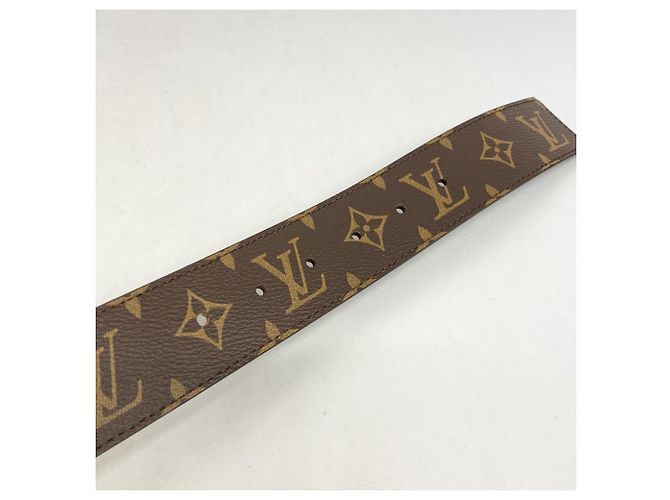 Cintura reversibile Louis Vuitton Monogram LV Initials Marrone Nero - vista 5