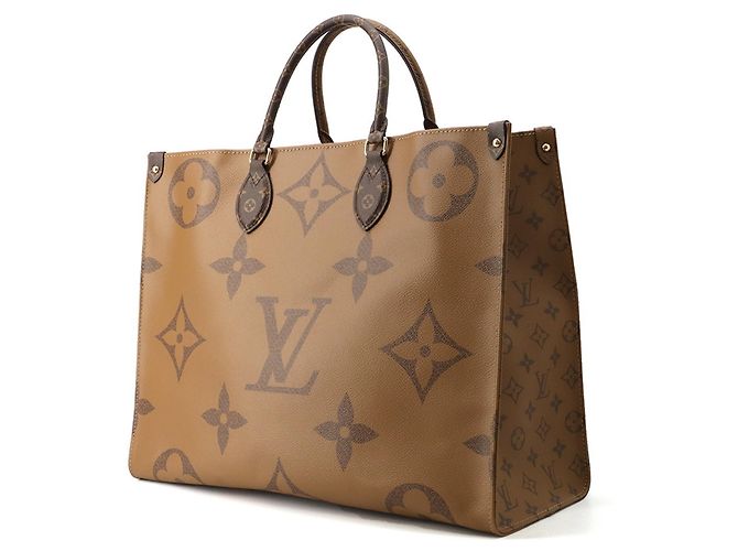 Borsa Tote Louis Vuitton Monogram Reverse Giant OnTheGo GM Rosso - vista 2
