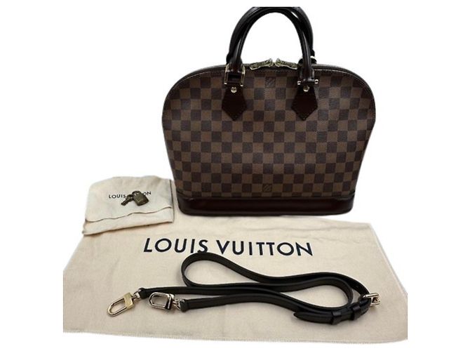 Borsa Louis Vuitton Alma PM Damier Marrone Damier ebene - vista 3