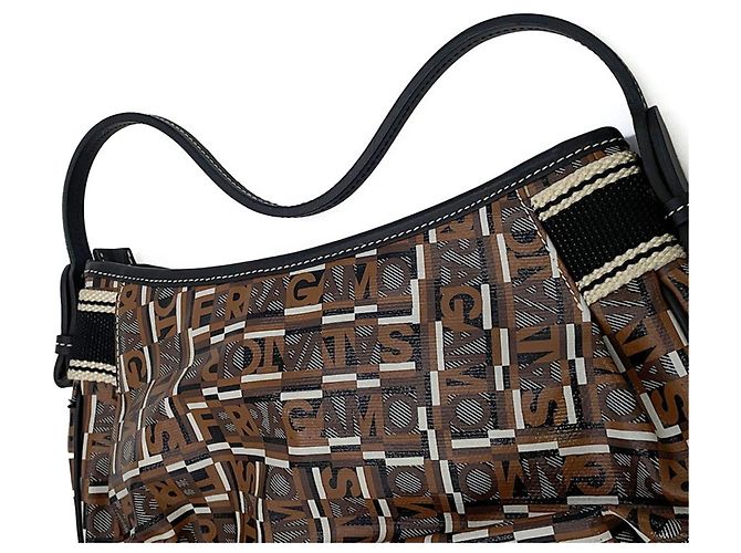 Borsa Salvatore Ferragamo Gancini Marrone - vista 8
