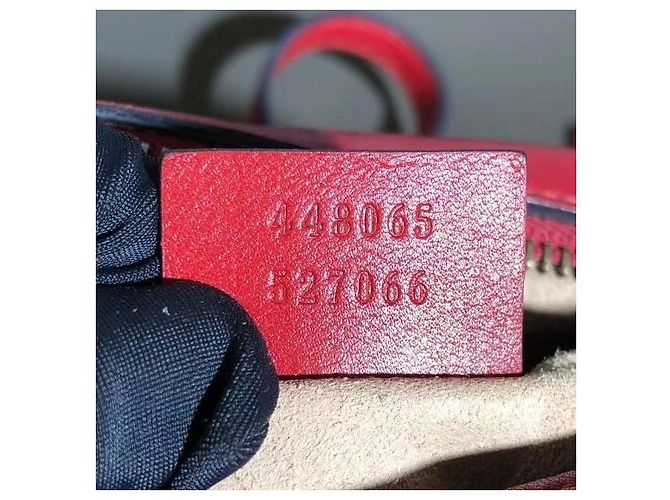 Borsa a tracolla Gucci Marmont Double G - Rosso - vista 7