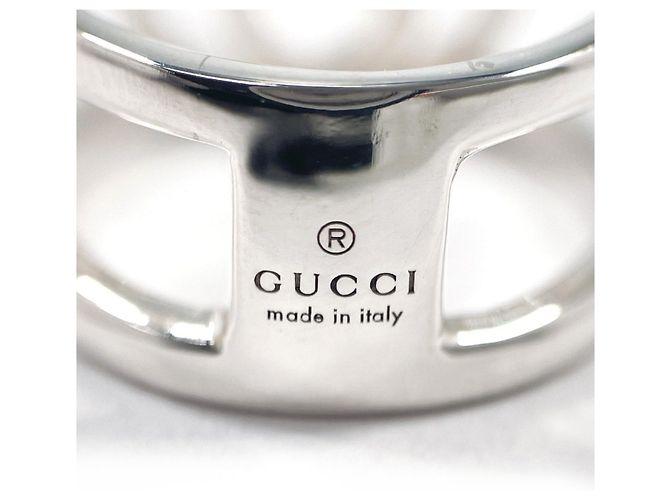 Anillo ancho Interlocking G GUCCI Plata - vista 3