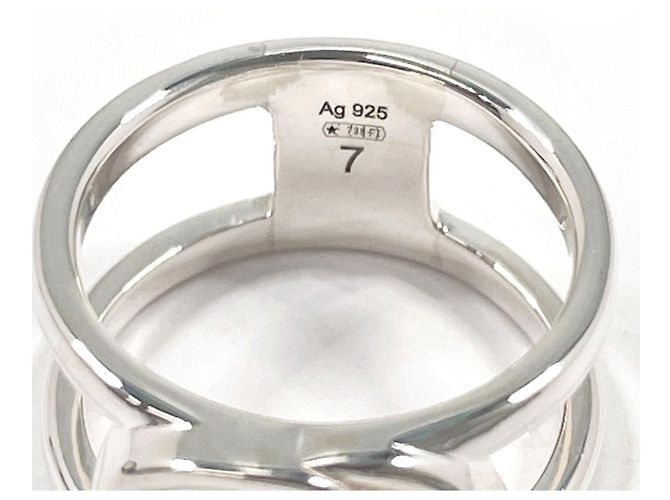 Anillo ancho Interlocking G GUCCI Plata - vista 5