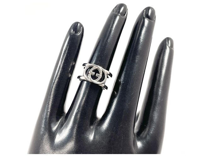 Anillo ancho Interlocking G GUCCI Plata - vista 8