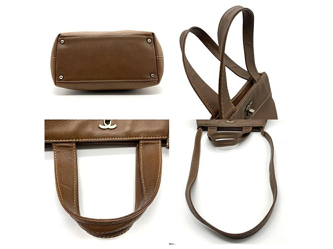 Borsa a tracolla e a mano 2-Way in pelle di vitello martellata Chanel - vista 4