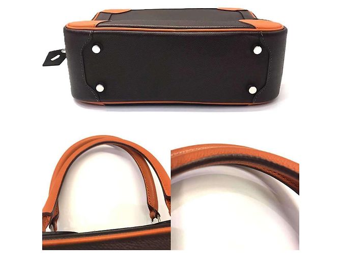 Hermès Borsa Hermes Omnibus PM Arancione Marrone scuro - vista 4