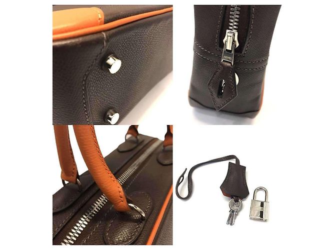 Hermès Borsa Hermes Omnibus PM Arancione Marrone scuro - vista 5