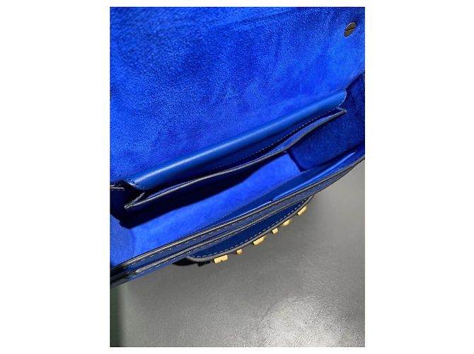 Borsa Dior Jadior in pelle blu - vista 3