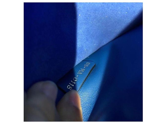 Borsa Dior Jadior in pelle blu - vista 4