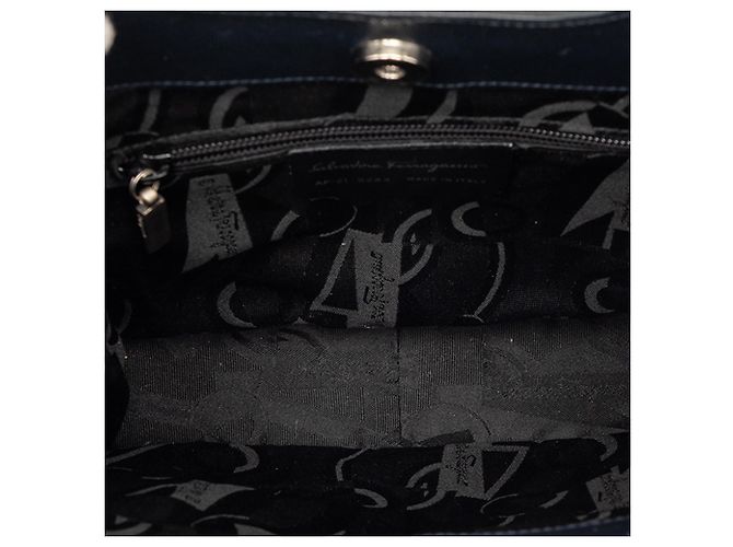 Salvatore Ferragamo Borsa a tracolla in pelle nera Ferragamo Nero - vista 4