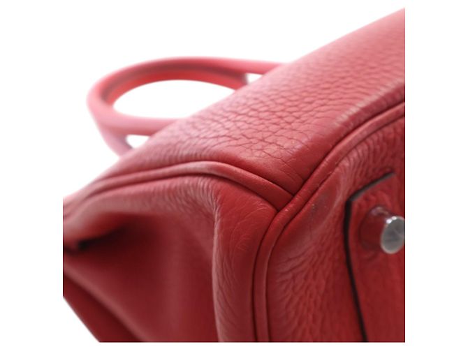 Hermès Red Clemence Birkin Retourne 30 Rosso - vista 10