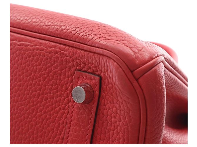 Hermès Red Clemence Birkin Retourne 30 Rosso - vista 12